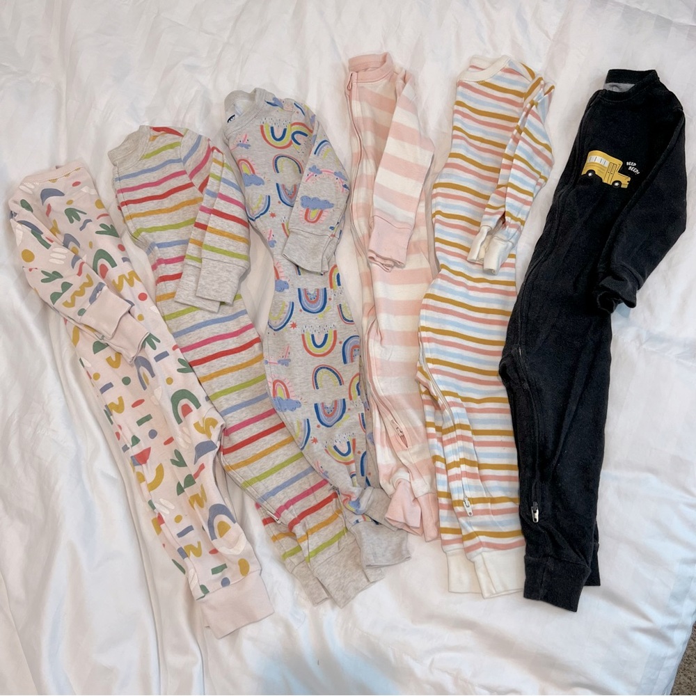 7-Pack 12-24M Zipper Onesies